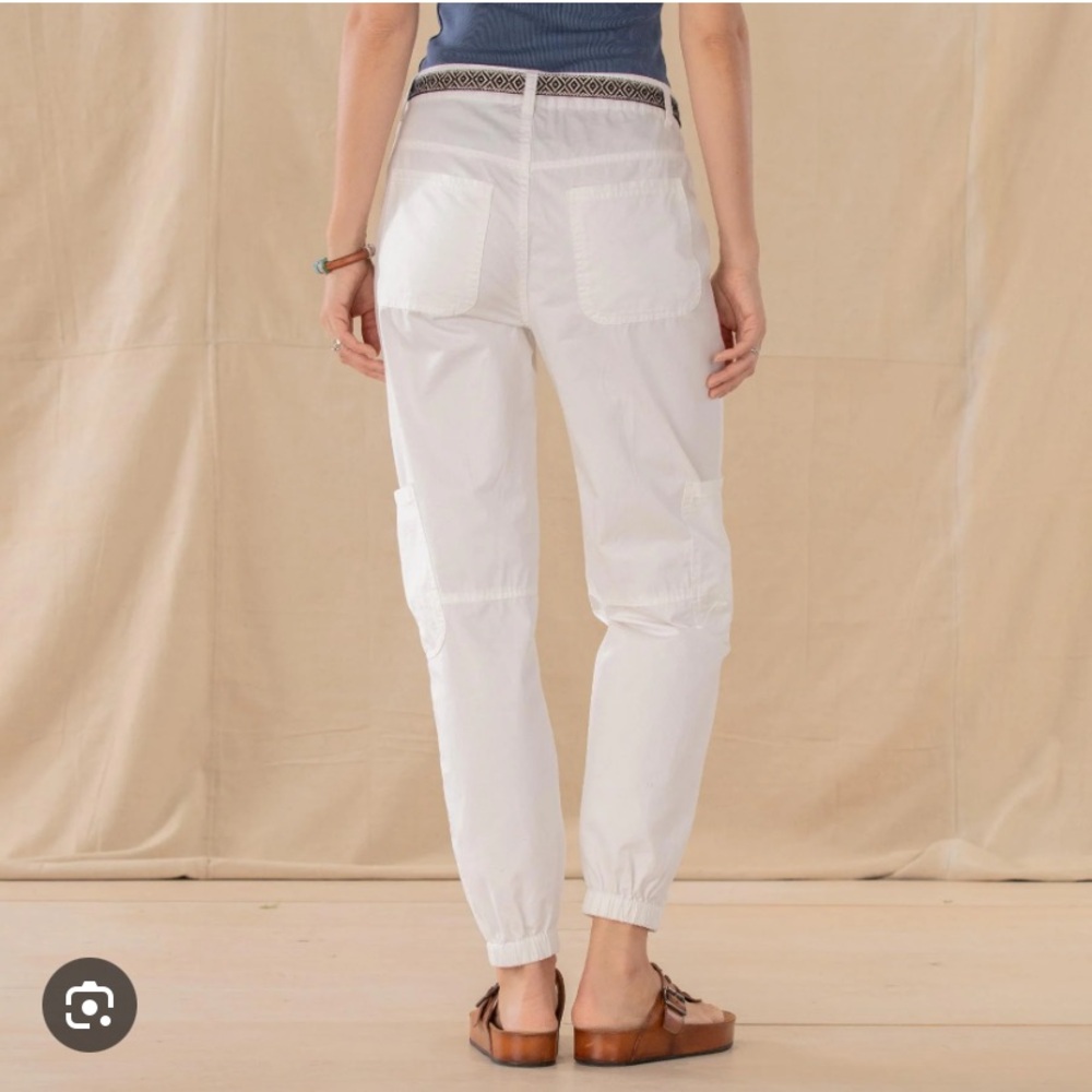 Sundance White Track Pants with Black Belt - Picture 12 of 14